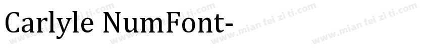 Carlyle NumFont字体转换